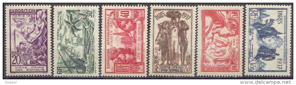 Détail De La Série Exposition Internationale De Paris ** Cote Des Somalis N° 141 à 146 - 1937 Exposition Internationale De Paris
