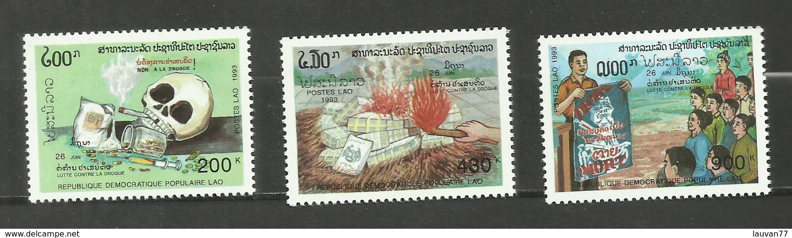 Laos N°1091 à 1093 Neufs** Cote 7.25 Euros - Laos