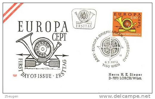 AUSTRIA  1973 EUROPA CEPT FDC - 1973