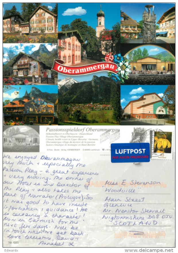 Oberammergau, Germany Postcard Posted 2010 Stamp - Oberammergau