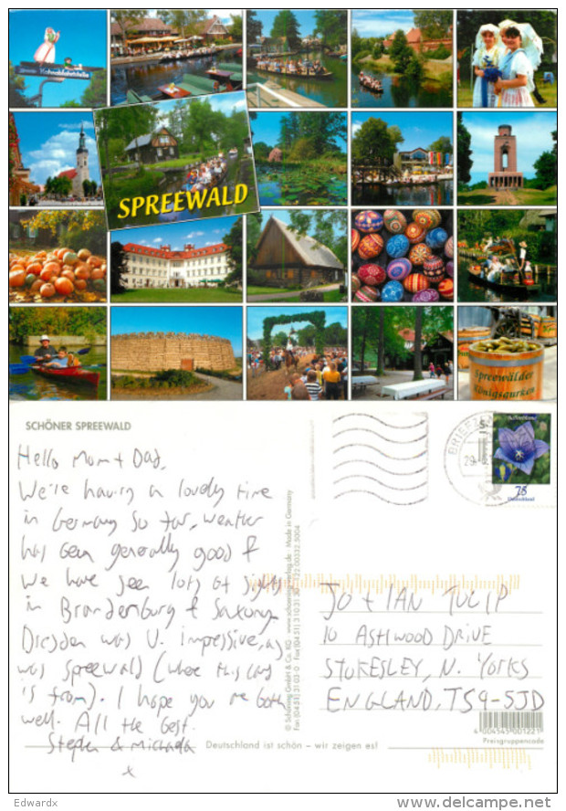 Spreewald, Germany Postcard Posted 2011 Stamp - Luebben (Spreewald)