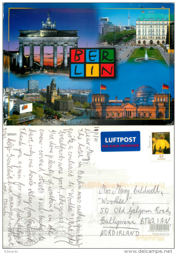 Berlin, Germany Postcard Posted 2010 Stamp - Mitte