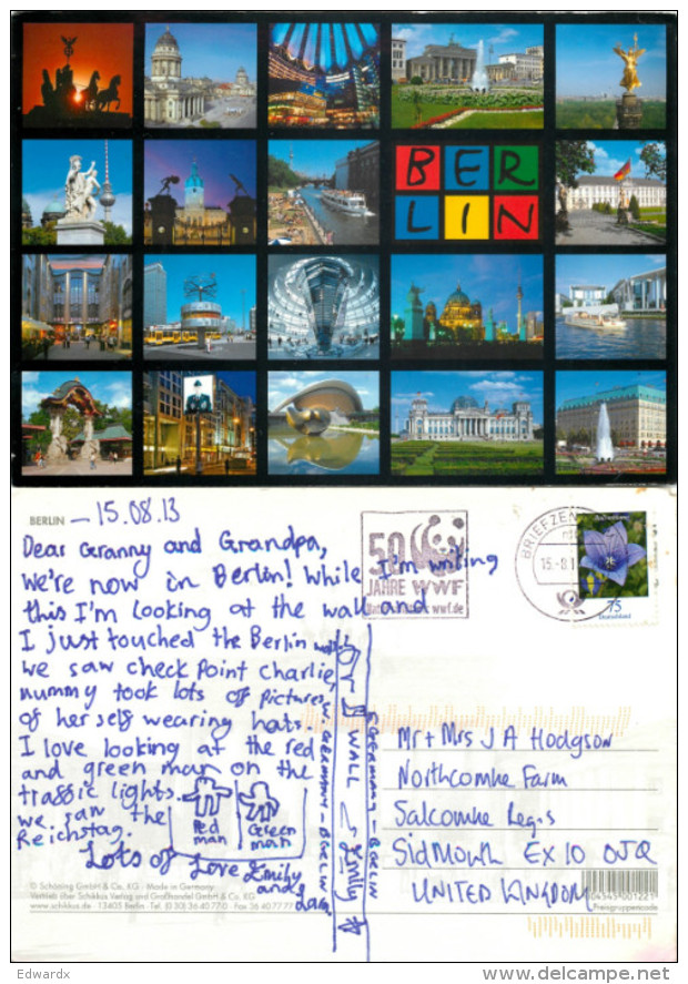 Berlin, Germany Postcard Posted 2013 Stamp - Mitte