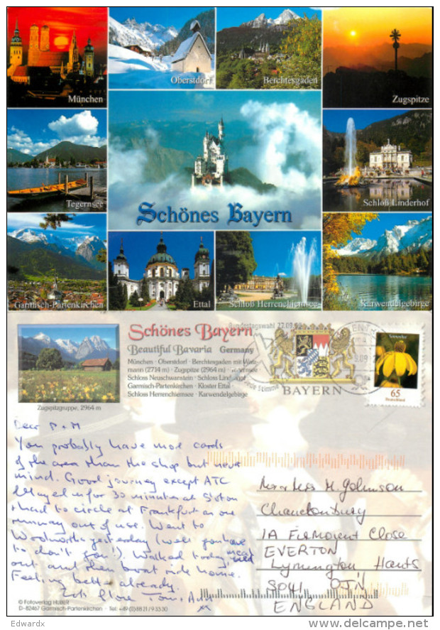 Bayern, Germany Postcard Posted 2009 Stamp - Other & Unclassified