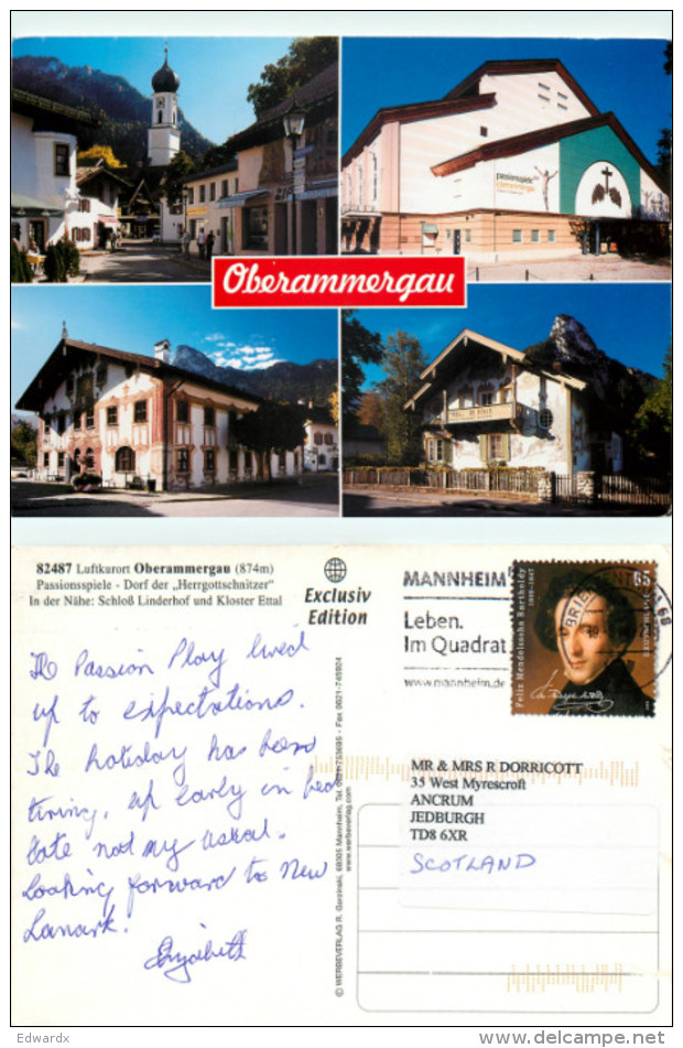 Oberammergau, Germany Postcard Posted 2010 Stamp - Oberammergau