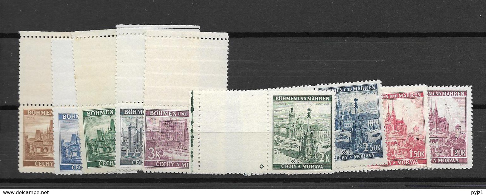 1939 MLH Bohemia And Moravia, - Unused Stamps