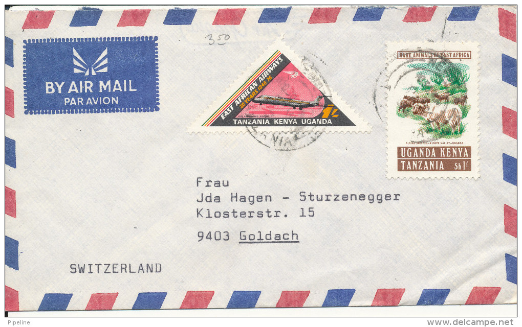 Kenya - Uganda - Tanzania Air Mail Cover Sent To Switzerland 1976 ?? - Kenya, Uganda & Tanzania