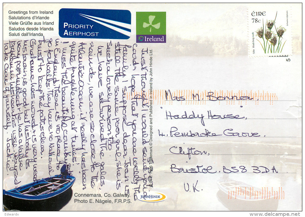 Connemara, Galway, Ireland Postcard Posted 2007 Stamp - Otros & Sin Clasificación