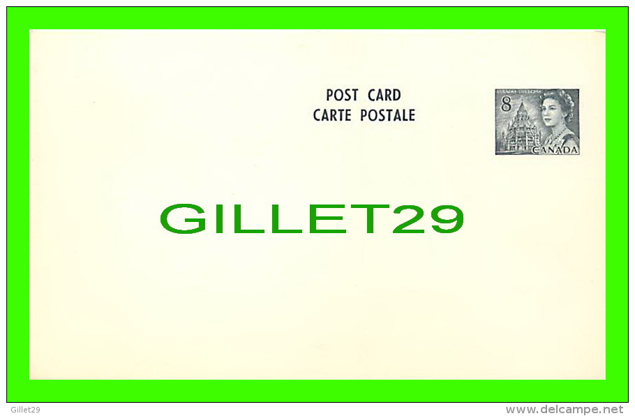 ENTIER POSTAUX - PRE STAMP POST CARD - REINE ELIZABETH - 8 CENTS - - 1953-.... Elizabeth II