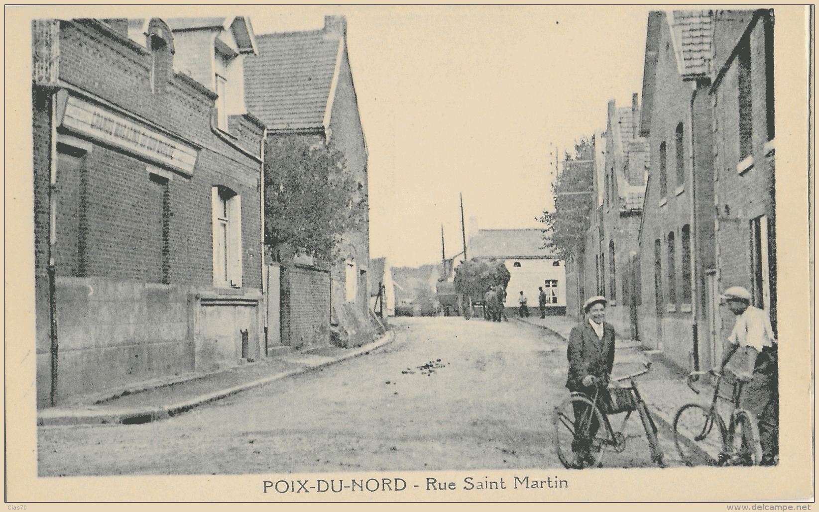 POIX-DU-NORD - RUE SAINT MARTIN - MAGNIFIQUE ANIMATION - VERS 1900 - Autres & Non Classés