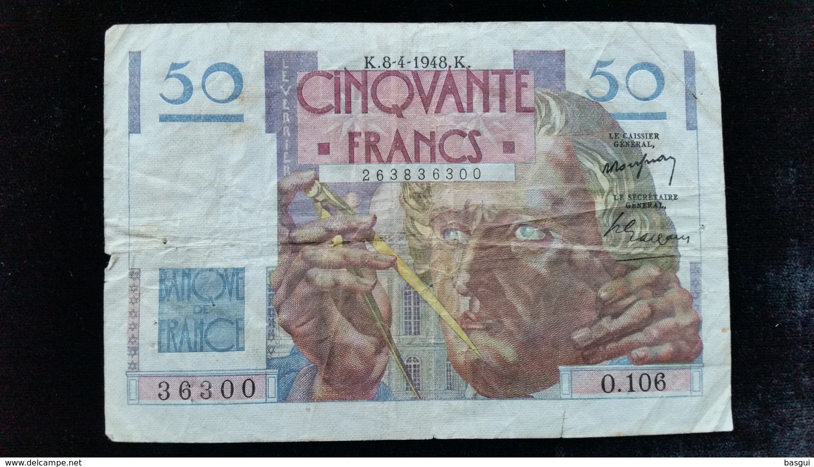 Billet De 50 Francs &quot;Verrier&quot; 1948. O.106 - 50 F 1946-1951 ''Le Verrier''