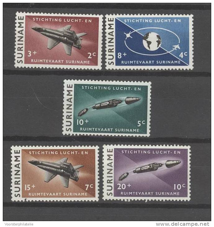 SURINAME 1964 NVPH 405-09 RUIMTEVAART SPACE ALL - Surinam ... - 1975