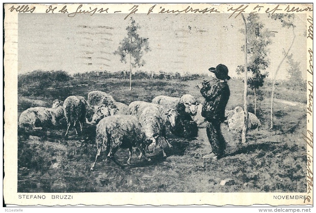 Marcophilie  STEFANO  BRUZZI  Novembre ,Moutons Et Le Berger - Machines à Affranchir (EMA)