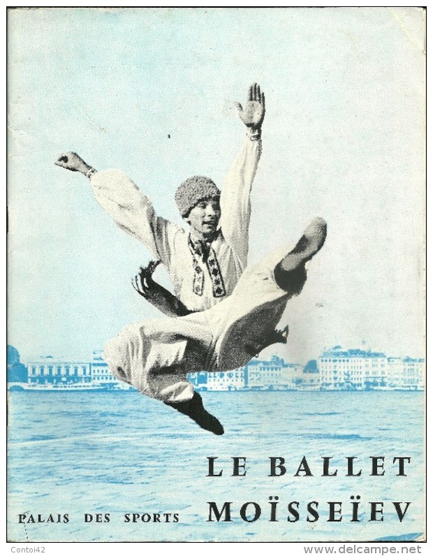 RUSSIE RUSSIA MOSCOU PROGRAMME 1955 LE BALLET IGOR MOISSEIEV PARIS CHOEURS DANSES ARMEE SOVIETIQUE CAUCASE PUBLICITE - Programmes