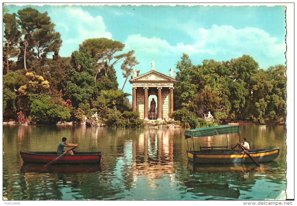 Roma (Lazio) Villa Borghese, Laghetto, Turisti In Barca A Remi, The Little Lake, Le Petit Lac, Der See - Parks & Gardens