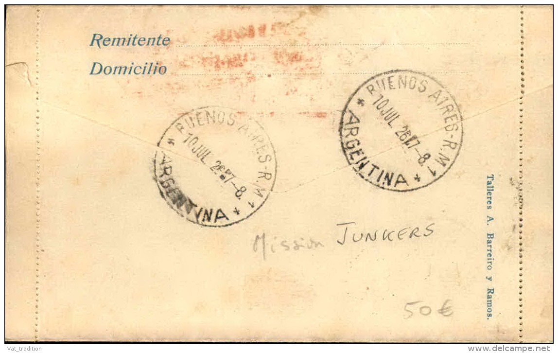 URUGUAY - Entier Postal En Recommandé Par Avion Montévideo /Buenos Aires 1926 , Affr. Plaisant - A Voir - L  4159 - Uruguay