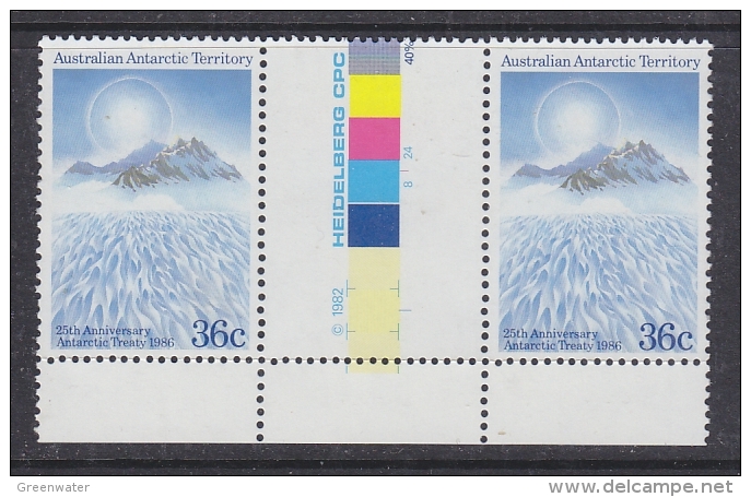 AAT 1986 Antarctic Treaty 1v Gutter ** Mnh  (32622A) - Unused Stamps