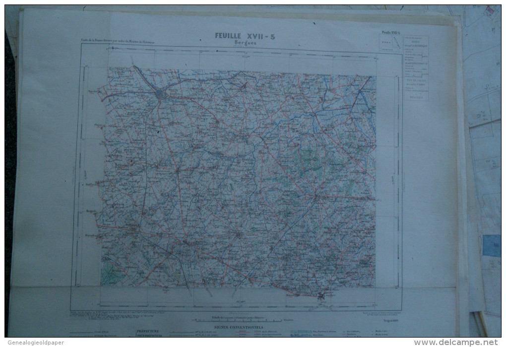 59-BERGUES- CARTE GEOGRAPHIQUE 1889-BAILLEUL-POPERINGHE-WOESTEN-HONDSCHOOTE-WORMHOUDT-STEENVOORDE-CAESTRE-WYLDER-ARNEKE - Geographische Kaarten