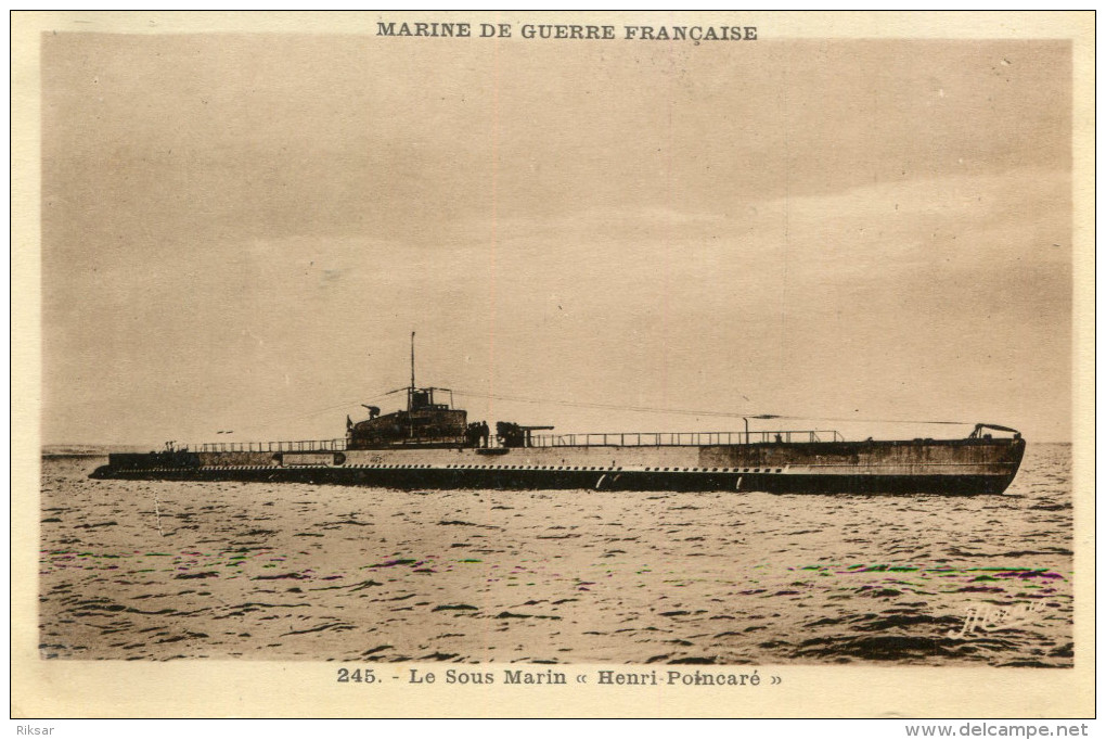 SOUS-MARINS HENRI POINCARE - Sous-marins