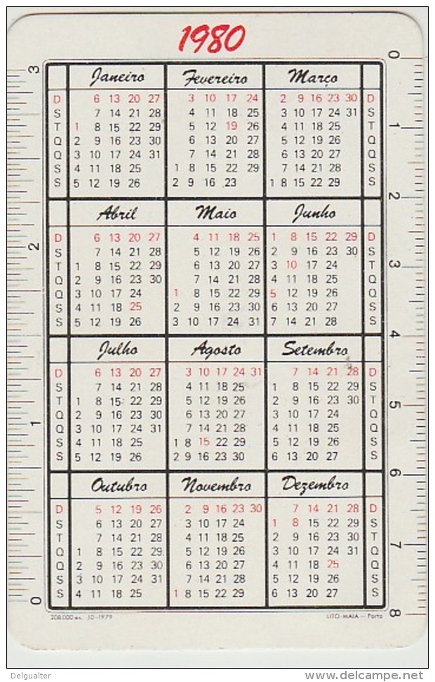 Calendar - 1980 - Coca-Cola - Small : 1971-80