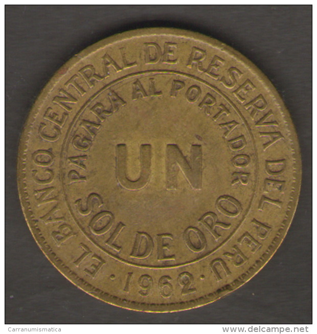 PERU 1 SOL DE ORO 1962 - Pérou