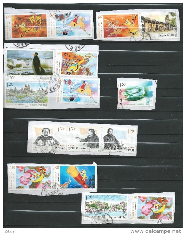 Lot - 16 Used Stamps.China - Mezclas (max 999 Sellos)