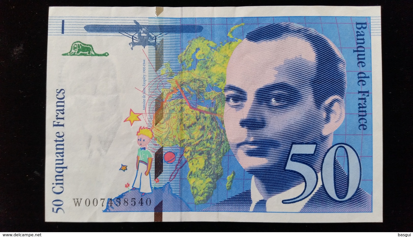 Billet De 50 Francs &quot;St Exupery&quot; 1993 - 50 F 1992-1999 ''St Exupéry''