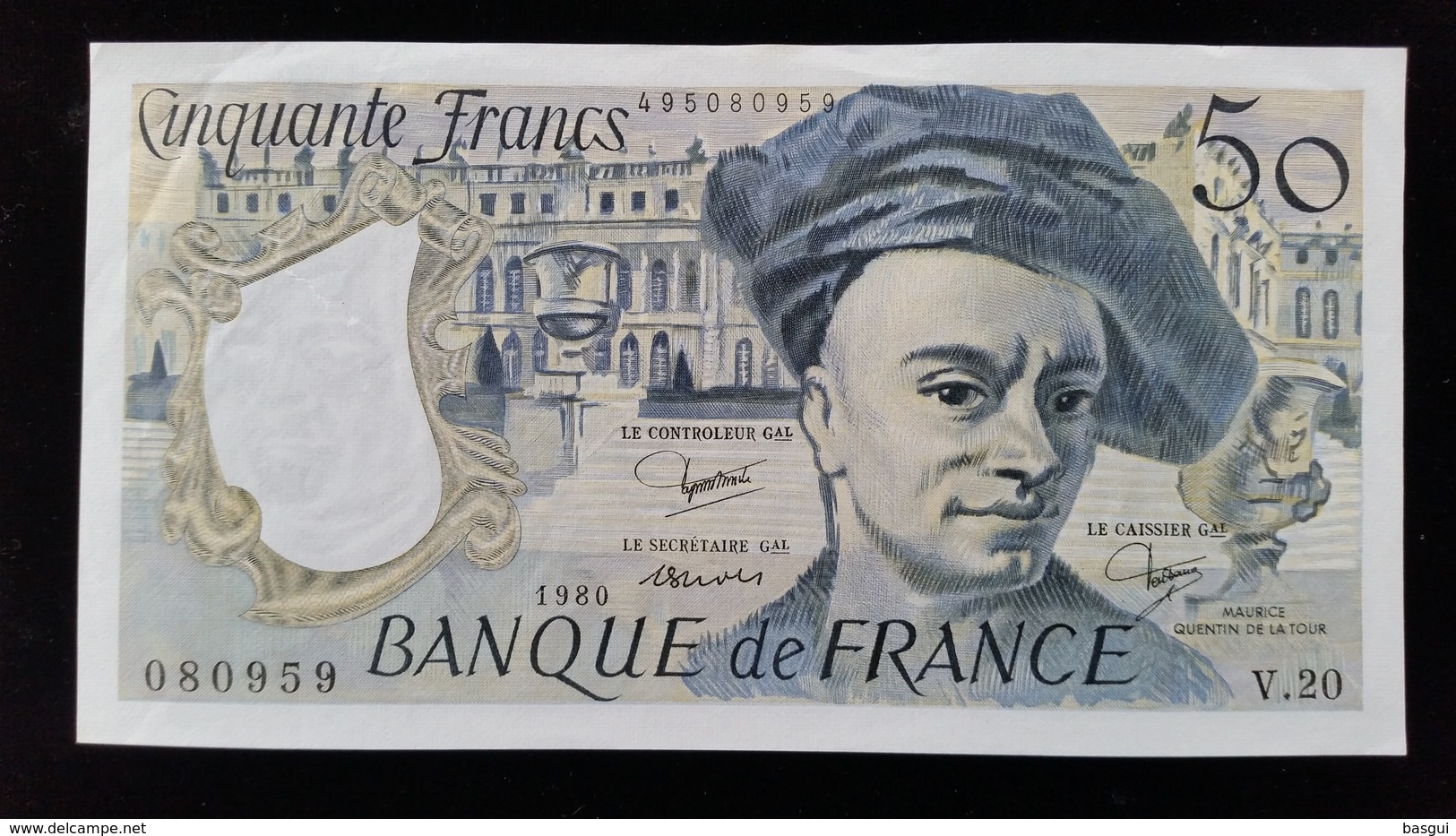 Billet De 50 Francs &quot;Quentin De La Tour&quot; 1980. V.20 - 50 F 1976-1992 ''Quentin De La Tour''