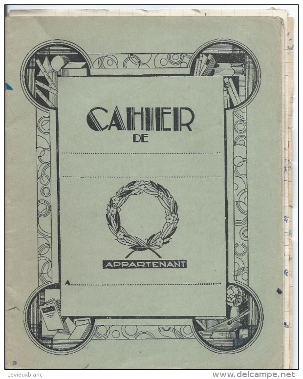 Cahier Scolaire D´Anglais  Totalement Utilisé/Guy Ponée / Collége Mézeray/+ 5 Copies De Devoirs Insérées1942-1943 CAH113 - Autres & Non Classés