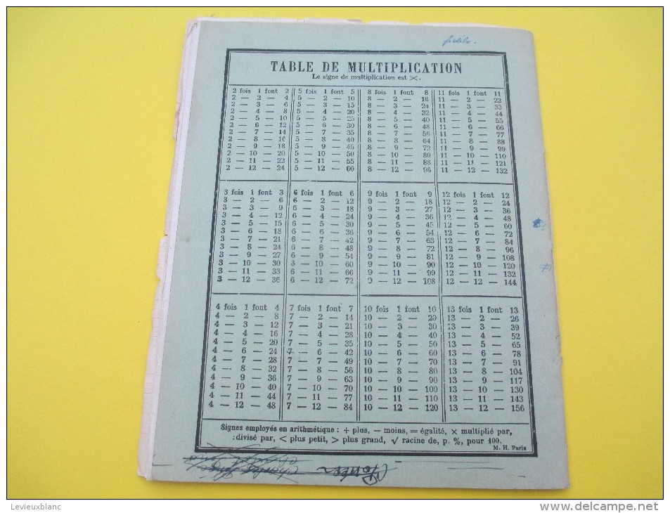 Cahier scolaire d´Anglais  totalement utilisé/Guy Ponée / Collége Mézeray/+ 5 copies de devoirs insérées1942-1943 CAH113