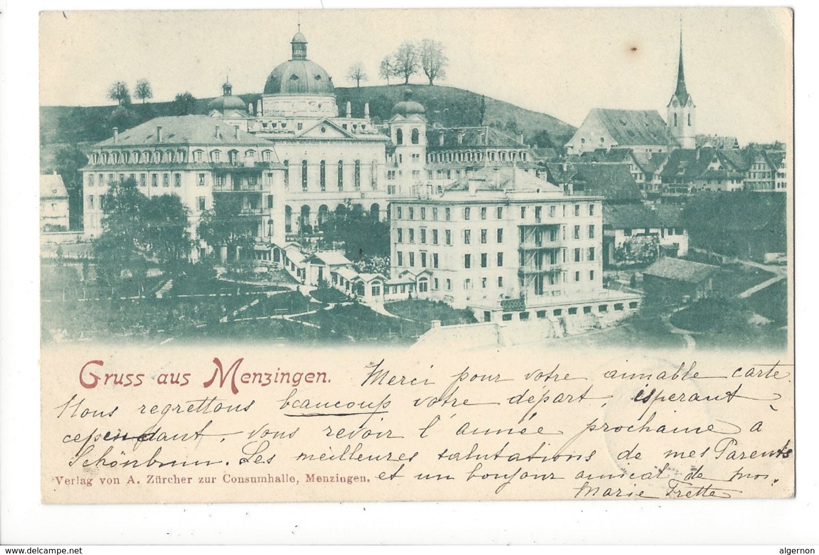 15671 - Gruss Aus Menzingen En 1899 - Menzingen