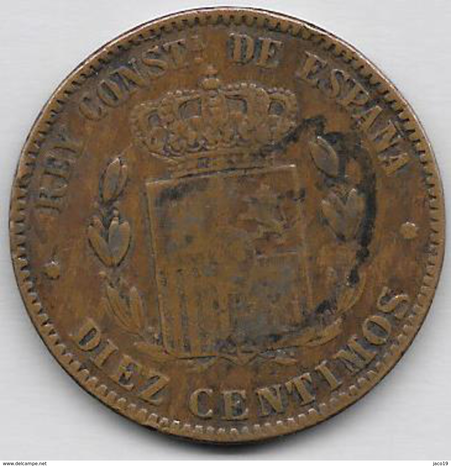 DIEZ CENTIMOS 1879 - Monnaies Provinciales
