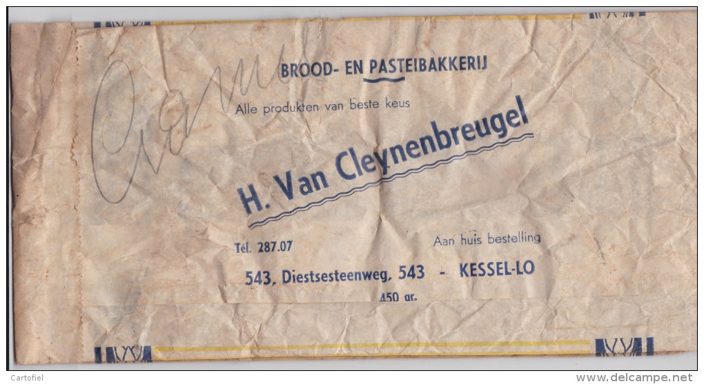KESSEL-LO-OUDE-BROODZAK-H. VAN CLEYENBREUGEL-DIESTERSTEENWEG 543-AFMETING + - 14,5 OP 32 CM-ZIE 2 SCANS - Leuven