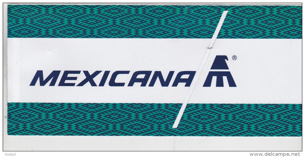 BIGLIETTO AEREO MEXICANA AIRLINES 2000 - World