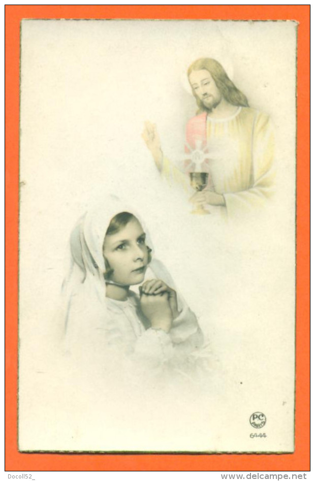 CPA ( Pas Image Pieuse ) De Communiante - Christ -  FJC7 - Communion