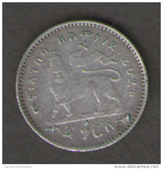 ETIOPIA 1/20 BIRR GERSH EE 1985A AG SILVER - Etiopia