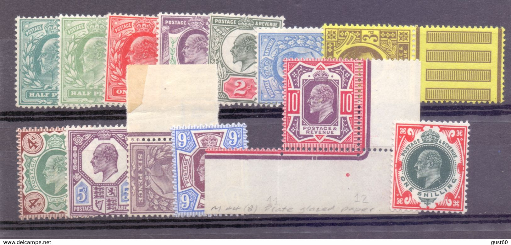 Great Britain 1902 Edward VII Set Of 15 Fine UM NEW PRICE - Nuovi