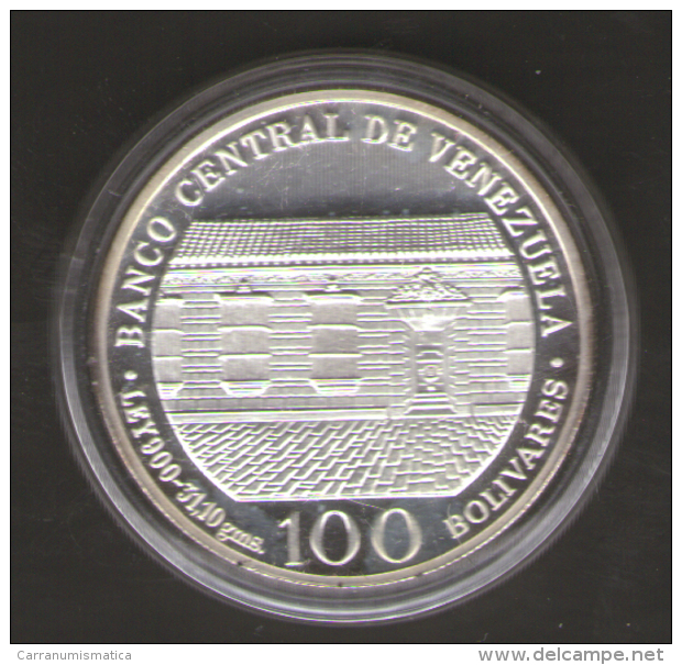 VENEZUELA 100 BOLIVARES 1983 AG SILVER - Venezuela