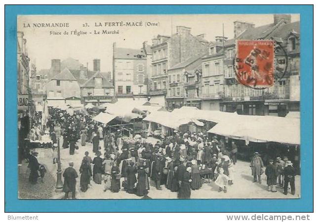 CPA 23 - Métier Marchands Ambulants Marché Place De L´Eglise LA FERTE-MACE 61 - La Ferte Mace