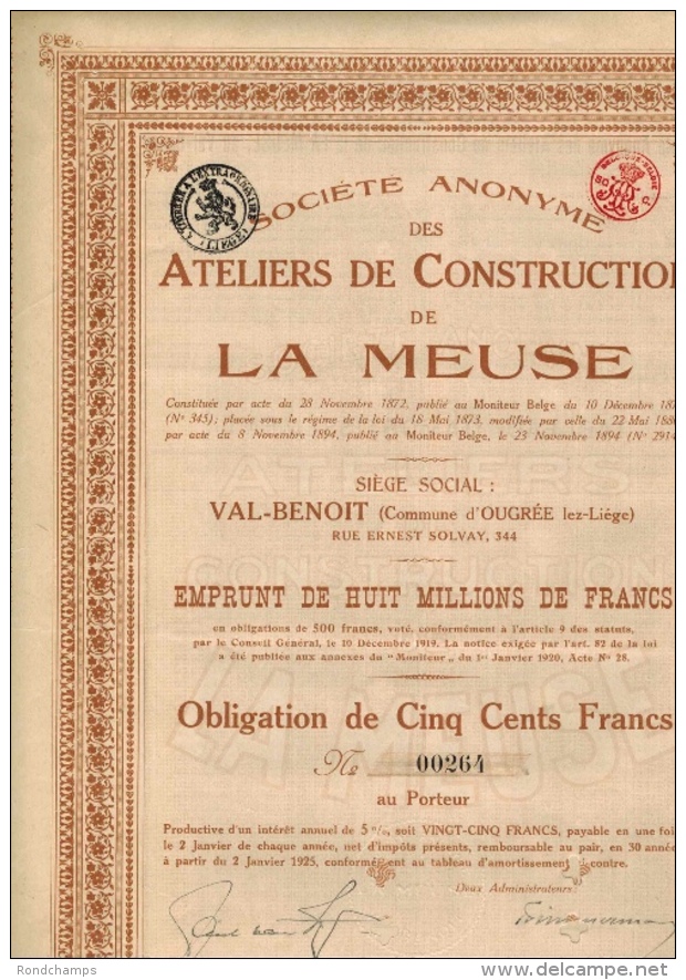 ATELIERS DE CONSTRUCTION DE LA MEUSE - Industrie