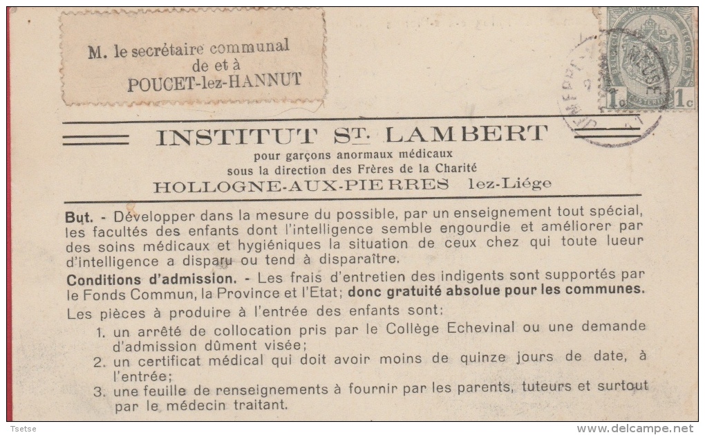 Hollogne-aux-Pierres - Institut St. Lambert - Environs - 1911 ( Voir Verso, Spécial ) - Grâce-Hollogne