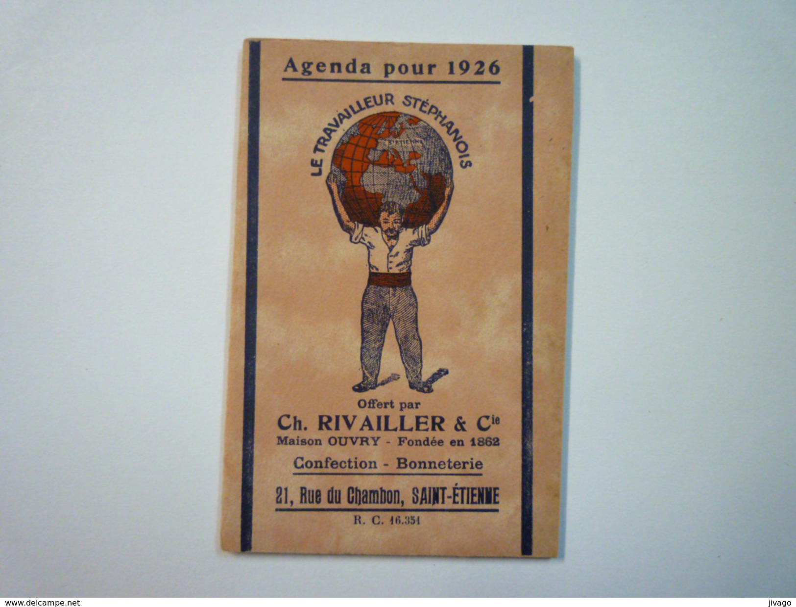 AGENDA  PUB  1926  -  Le Travailleur Stéphanois - Tamaño Pequeño : 1921-40