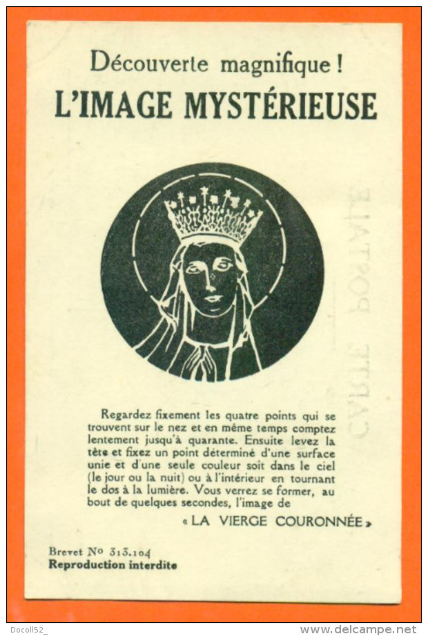 CPA Decouverte Magnifique - L´image Mysterieuse " La Vierge Couronnée " FJC7 - Contre La Lumière