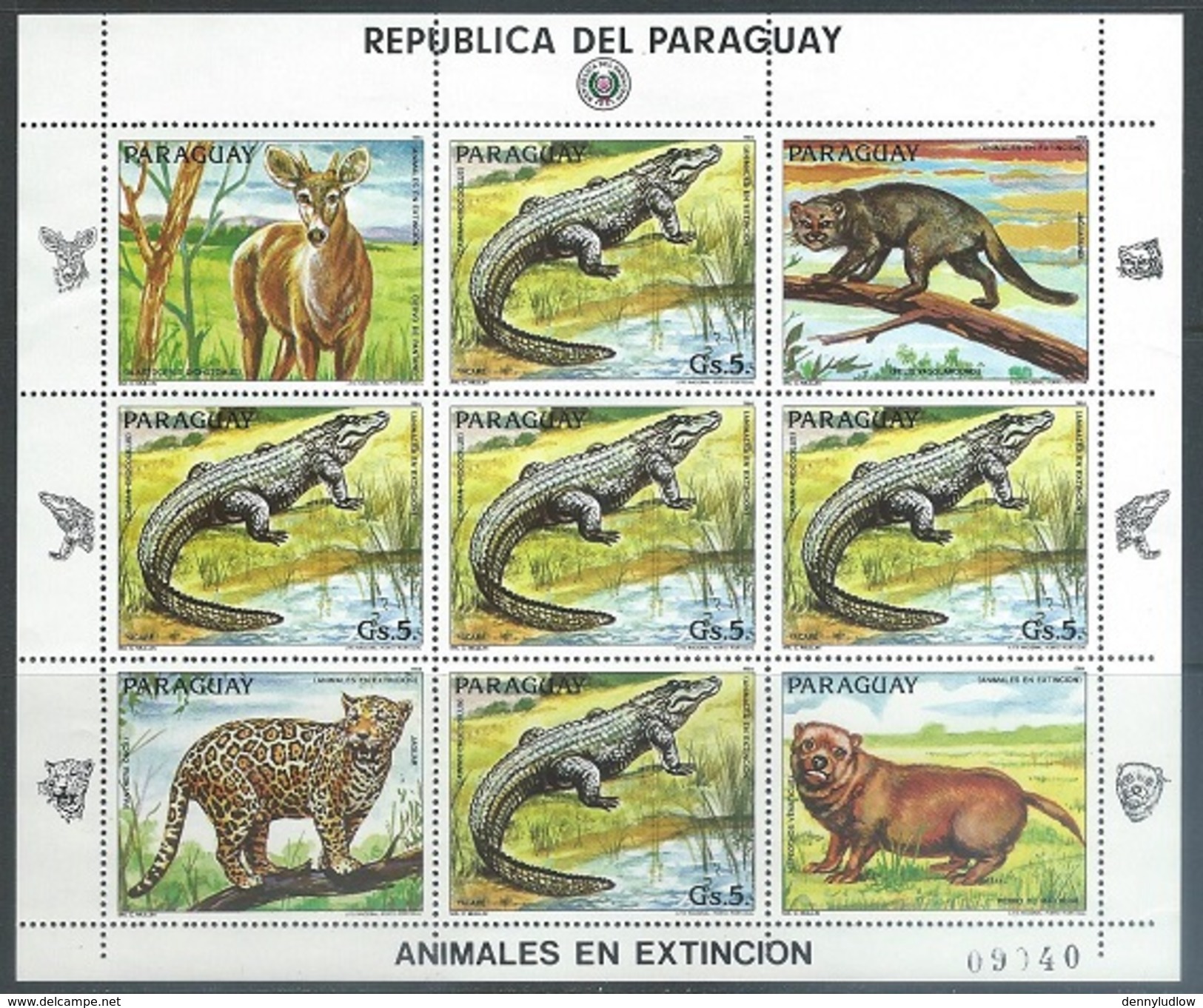 Paraguay  1983-4  Sc#2119-20 Endangered Species Set/ Souv Sheet   MNH - Paraguay