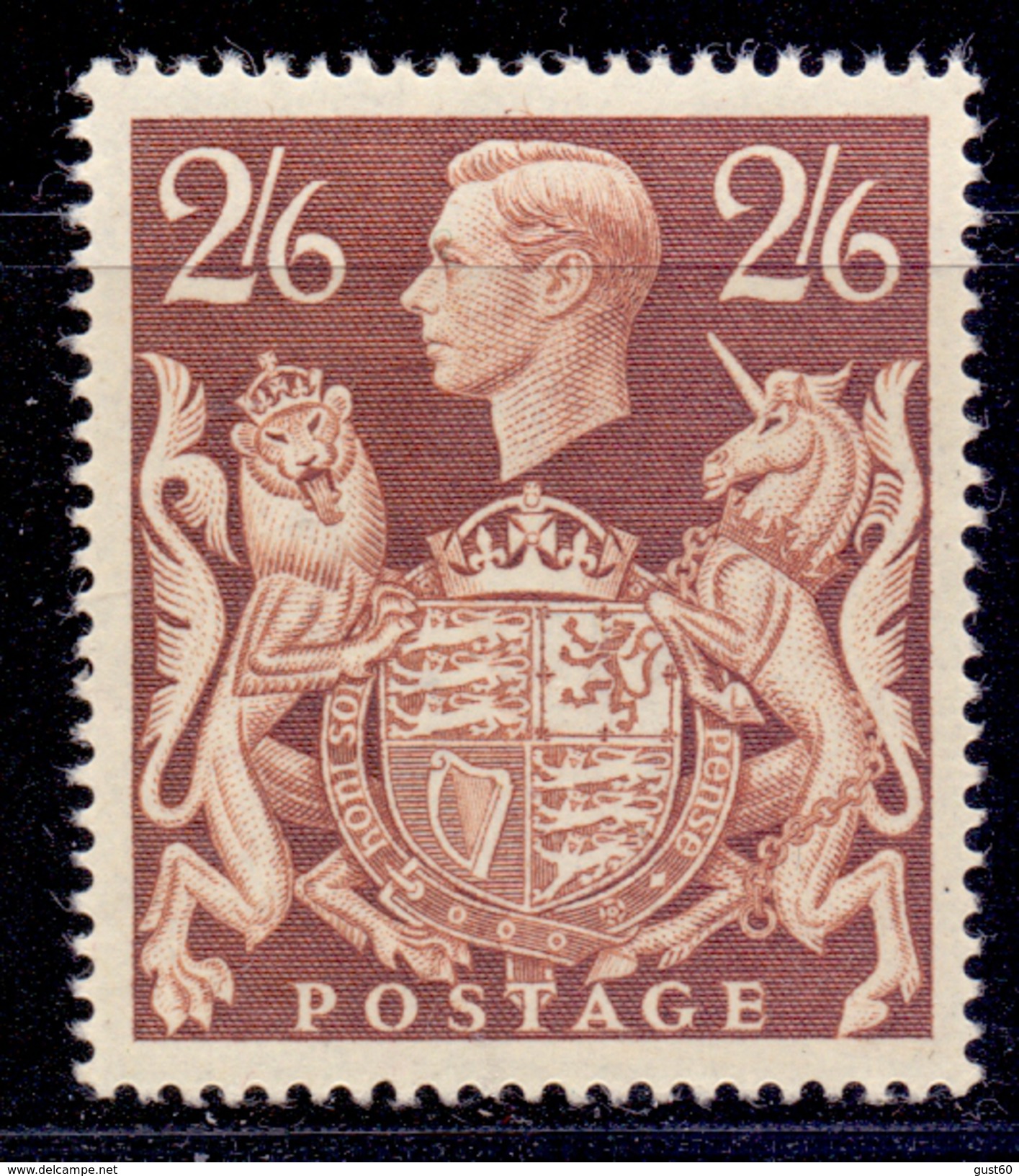 Great Britain 1939 SG 476 2sh6d Brown Fine UM NEW PRICE - Unused Stamps