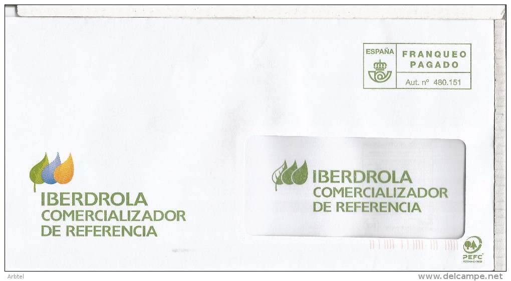 CC FRANQUEO PAGADO IBERDROLA ELECTRICIDAD ENERGIA - Electricidad