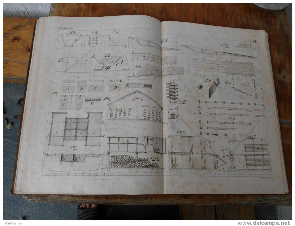 Weiss Lehrbuch der Baukunst 1 1824  Architecture 12 Engravings Big format G Schinerle