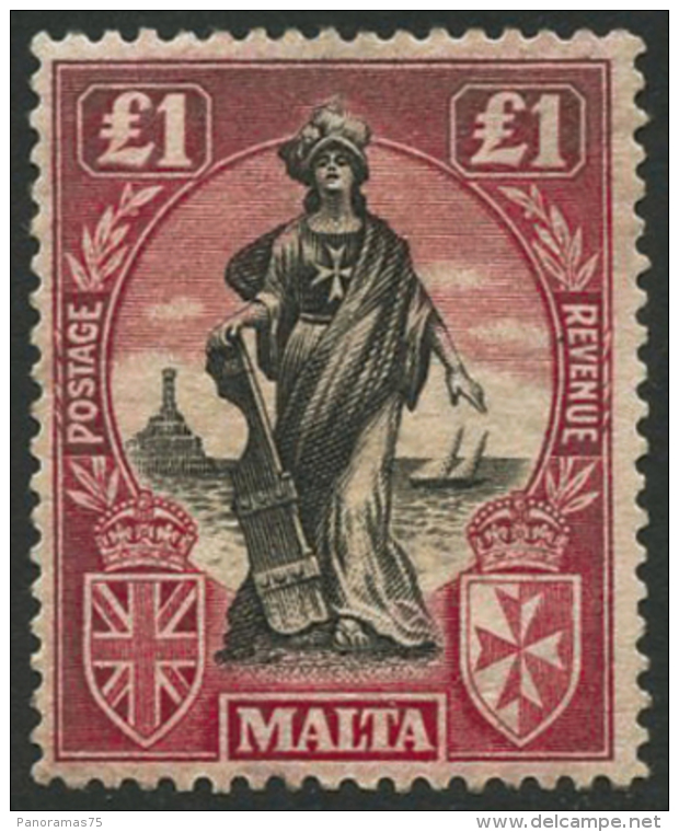 N°95 1L Rouge Et Noir - TB - Malta