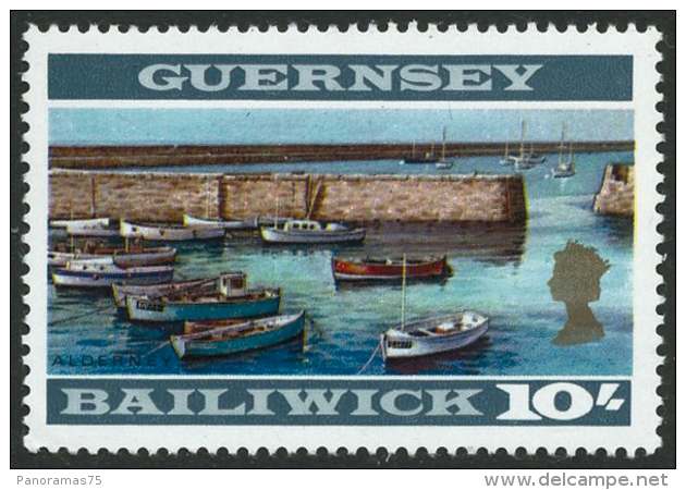 N°17a 10s Dentelé 13 - TB - Guernsey