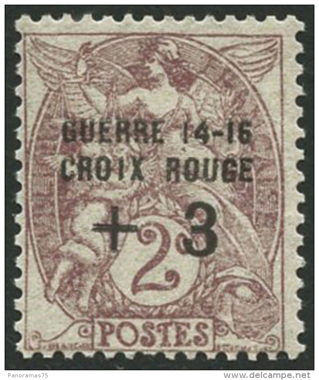 N°108 2c Brun-lilas Surchargé + 3c Au Profit De La Croix-rouge, (non émis) Signé Scheller - TB - Andere & Zonder Classificatie
